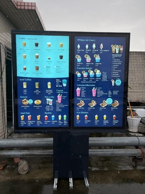 65 дюймов 3500 нитс UHD Outdoor Drive Through Menu Board